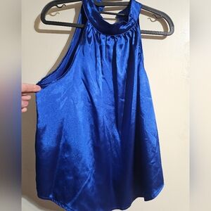 Shein Royal Blue Halter Top Blouse